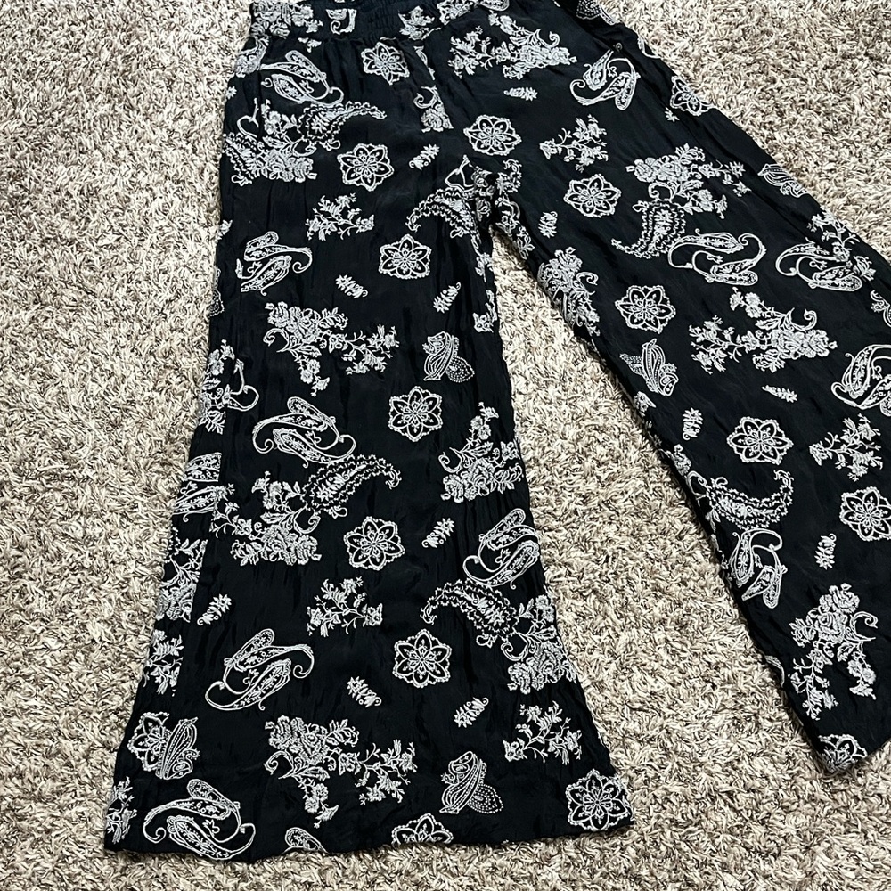 Johnny Was Biya Wide Leg Floral Embroidered Pants XS - Picture 2 of 5